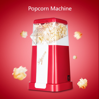 220V/110V Automatic Popcorn Maker Machine US / EU Plug for Home Powerful Fat Free Quick Preparation Household Kitchen Appliances