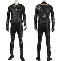 Hawkeye Ronin Clinton Cosplay Costume PU Leather Battle Suit Vest Top Pants Quiver Full Set Halloween Uniforms for Adult Men