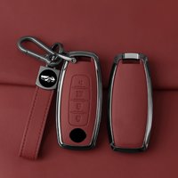 Zinc Alloy Leather Car Key Case Protection Shell Cover for Nissan Juke 2023 X-trail T33 Qasqhai J12 2022 Ariya Altima Teana