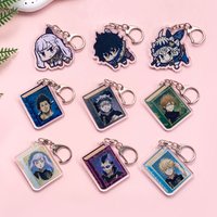 9Pcs Anime Figures Black Clover Acrylic Car Keychain Cute Backpack Pendant Funny Bag Charms Accessories Decoration Holiday Gifts