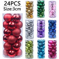 24Pcs Christmas Balls Ornaments for Xmas Christmas Tree Pendants Shatterproof Christmas Tree Decorations Hanging Ball for Party
