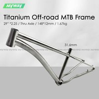 Titanium Mountain Bike Frame 12x148mm Boost Internal Routing 29 Hardtail Bicycle MTB Frame