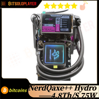 100% New NerdQaxe++ Hydro 3.8inchScreen 4.8TH/s 75W BM1370 Chip SHA-256 Bitcoin Solo Lottery Miner With 12V 10A power supply