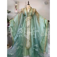 Anime The Scum Villain's Self-Saving Shen Qingqiu Cos Costume Green Ancient Hanfu Shi Qingxuan Qi Rong Full Set Cosplay Custom