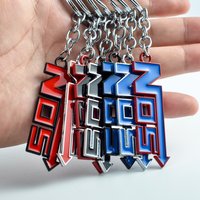 Car Keychain NOS Logo Metal Keyring Key Ring Holder For Fiat Subaru Jeep Volvo Honda Hyundai Mazda Ford Toyota Accessories