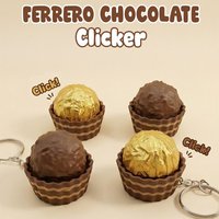 Chocolate Clicker Keychain Inspired Fidget Funny Stress Relief Clicker Pendant For Bag Unique Gift For Friends