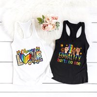 Equality Hurts No One Girls Tank Top Summer Women's Casual Equal Rights Pride Tops Choose Love Rainbow Summer Sleeveless Vest