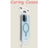 For iPhone 17 Pro Max Case Glacier Blue Magnetic Matte Translucent Soft Touch Slim Wide Cutout with iPhone 16 15 14 13 12 11