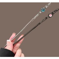 Natural Moon Stone Hairpin Chinese Style Alloy Hair Stick Elegant Hanfu Bridal Hair Accessory for Women Girls Party Wear