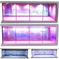 1/64 Scale Diecast Display Case with LED Lights DIY Garage Diorama Assembled Parking Scene Car Showcase for Collectible Models