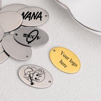 10pcs Stainless Steel Oval Shape Tags Customize logo text Charms Pendant Personalized Accessories for DIY Making Jewelry