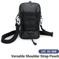 JJC Backpack Shoulder Strap Pouch Light Compact Bag with Front Mesh Pocket for iPhone/Action Camera Water Resistant Shoulder Bag