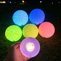 Kawaii Steamed Bun Night Light Silicone Colorful LED Lamp Button Battery Powered Bedroom Decor