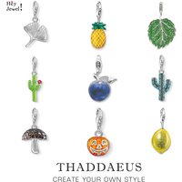 Lovely Blue Enamel Apple Pineapple Cactus Ginkgo Leaf Mushroom Pumpkin Lemon Pendant Charm For Women Girls Men Jewelry Gift