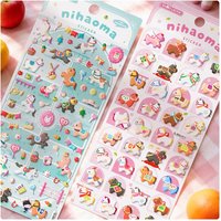 Kawaii Cartoon Little Horse 3D Puffy Stickers Scrapbooking Diy Journaling Cute Stationery Diary Sticker School Supplies Gift