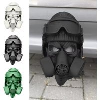 Funny 3D Printed Tow Bar Ball Cover Steel Helmet Gas Mask Trailer Hook Cover Dustproof Rustproof Trailer Hook Ball Cover