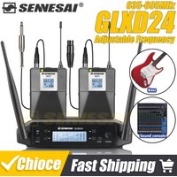 SENNESAI GLXD24 professional audio wireless transmission equipment, 6.35mm, XLR interface UHF backpack, 600-699MHz 2 channels
