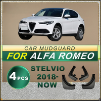 Car Mudflaps Front Rear Mudguards For Alfa Romeo Stelvio 2017-2020 Splash Guards Mud Flap Car fender Soft plastic Accessories