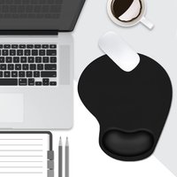 Ergonomic Mouse Pad with Wrist Rest Support, Mousepad with Comfortable Gel Wrist and Non-Slip PU Base for Pain Relief, Computer