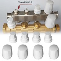 4pcs Radiator Valve Cap Floor Heating Manifold Hand Wheel Switch Replacement Valve Cover Auto Temperature Control Valve Switch