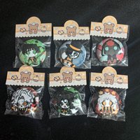 Game Cute Freak Circus Pierrot Harlequin 58MM Plush Badge Cartoon Figure Brooch Pins Backpack Jewelry Accessories Gift Cosplay