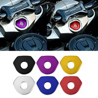 Motorcycle Fork Lock Cover Aluminum Ignition Switch Decoration Cover For Harley Touring Road King Stree Electra Glide 2023.5-UP
