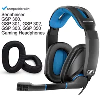 Suitable for Sennheiser GSP370, GSP300, GSP301, GSP 302, GSP 303, GSP 350 Gaming Headset Replacement Cushions Ear Pads Headband