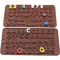 English Letters Silicone Mold 2024 New Silicone Chocolate Alphabet Digital Candy Baking Accessories and Tools Fructite Ice Cake