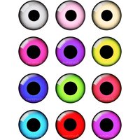 12 Pairs/bag Thin Glass Chips for Blythe Doll 14mm Doll Eyes Chips for DIY Jewelry Making Suppliers H202