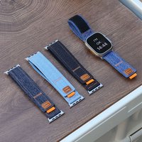 Denim-Nylon-Armband für Apple Watch Ultra/2/3 49mm 11 10 46mm 42mm Sportliches Komfortables Armband iWatch 9 8 7 6 5 4 SE 45/44/41/40mm