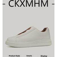 CKXMHM 2026 Spring New Lazy One-Step Casual Board Shoes Men's Four Seasons Versatile Leather Surface Bread Shoes Comfortable ...