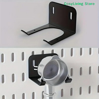 1Pcs Metal Black Storage Hook With Ventilation Slots Easy-to-Install Garage Organizer For Lawn Mowers And Branch Trimmers
