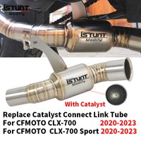Slip On For CFMOTO CLX 700 CLX700 Sport 2020-2023 Motorcycle Exhaust System Middle Link Pipe Escape Moto Connect Link Tube