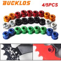 BUCKLOS Fahrrad-Kurbelgarniturschrauben, 6,5 mm, 8,5 mm, Fahrrad-Kettenblattschrauben, Aluminiumlegierung, Fahrrad-Kettenblattschraube, 4 Stück, 5 Stück, MTB-Kurbelschraube