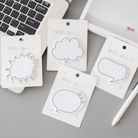 1pcs Cute and Fun Dialogue Box Theme Stationery Sticky Memo Paper Page Label Sticker Children's Essential Supplies
