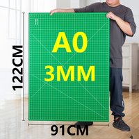 122X91CM 3MM A0 Self-Healing PVC Cutting Mat, Thickened 3-Layer Non-Slip Non-Reflective Cutting Pad for Craft Sewing Quilting