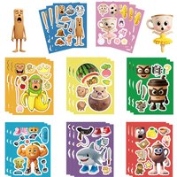 8Sheets Tung Tung Sahur Italian Brainrot AI Abstrac Puzzle Sticker DIY Laptop Luggage Skateboard Graffiti Decals for Gift
