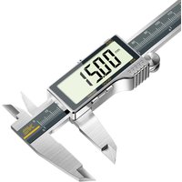 All-Metal IP54 Electronic Digital Display Vernier Calipers 0-150/200/300mm Stainless Steel HD Full Screen Caliper Measuring Tool