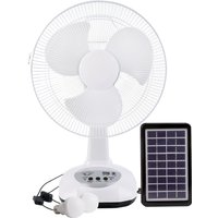 Solar Fan AC/DC Rechargeable Table fan Outdoor Camping Emergency with LED USB Ports Home Office Cooling Air Fans Factory Price