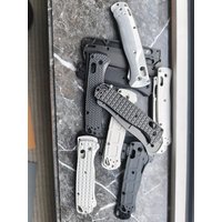 12 Types Aluminium Alloy Material Grid Radial Rectangle Pattern Knife Handle Scales for Benchmade Bugout