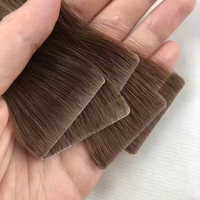 10pcs Invisible Tape In Hair Extensions Natural Straight Remy Human Hair for Womem Damage Free Application for added Volume