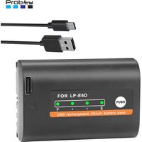 2650mAh LP-E6 LP E6 LPE6 LP E6N Type-C Charging Battery for Canon 5D Mark II III 7D 60D EOS 6D 70D 80D EOS 5DS R Cameras