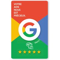 Google Review French Italian English Language NFC Card Simple with Google review Waterproof Durable
