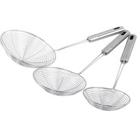 1pc Stainless Steel Fine Mesh Skimmer Spoon Multi-Function Spider Strainer with Long Handle for Cooking Frying and Straining