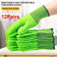 Multi functional and multi-color polyester work gloves are wear-resistant, breathable, comfortable, and lightweight, suitable fo