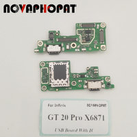 For infinix GT 20 Pro X6871 USB Dock Charger Port SIM Reader Jack MIC Microphone Flex Cable Fast Charging Board With IC