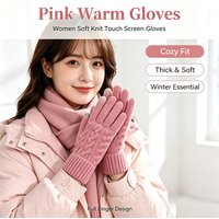 AliExpress NONE Winter Knit Warm Gloves Unisex Touchscreen Knit Finger Gloves with Fleece Lined for Outdoor Travel Cycling HST04