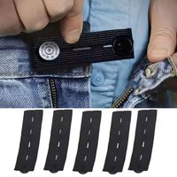 5Pcs Pant Extender Belt, Unisex Waistband Extender for Jeans Trousers Skirts Maternity, Button Hooks DIY Sewing Supplies