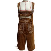 Men Oktoberfest Suspender Lederhosen Munich Traditional Trousers for Beer Carnival Studio Shoot Full Festival Fancy Dress Suit