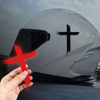 2Pcs/Set Classic Cross Motorcycle Sticker Waterproof Vinyl Decal for Helmet Fuel Tank Fairing Decor